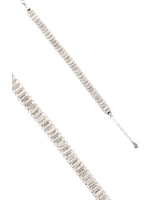 Midyat Nurtaş Gümüş Hasır Model 925 Ayar Gümüş Dorika Bileklik 201021962