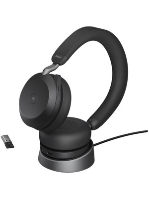 Jabra Evolve2 75 Usb-A Stereo Ms Teams Standlı Siyah Kablosuz Kulaklık