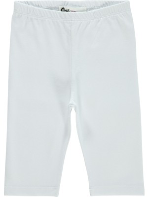 Civil Girls Kız Çocuk Kısa Tayt 2-5 Yaş Beyaz