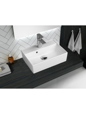 Quarter Bath Cross Line Tezgah Üstü Lavabo 55X45