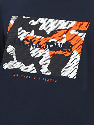 Jack & Jones Kamuflaj Logo Baskılı Tişört- Expected