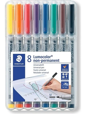 Scrikss 317 Wp8 Lumocolor Permanent Markör " M" 8'li Set 1.0 mm Uç