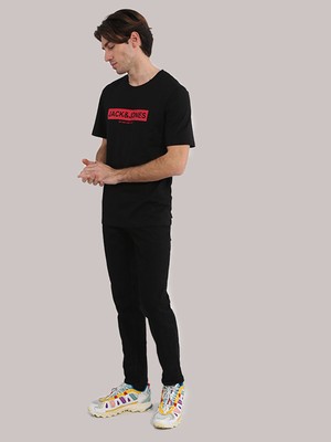 Jack & Jones Erkek Logo Baskılı Tişört - Pin