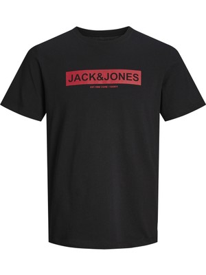 Jack & Jones Erkek Logo Baskılı Tişört - Pin