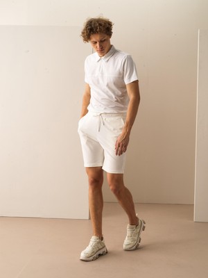 Xint Kadın Beyaz Slim Fit Pamuklu Şort