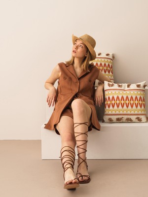 Xint Kadın Vizon Regular Fit Pamuklu Yelek