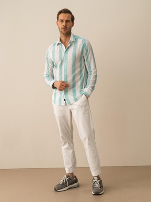 Xint Erkek Turkuaz Regular Fit Pamuklu Gömlek
