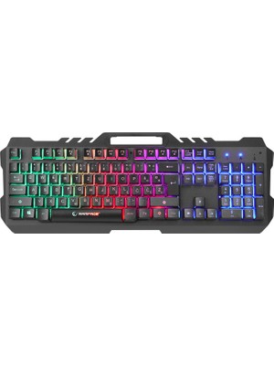 Rampage KB-R57 X-JAMMER Gökkuşağı Aydınlatmalı USB LC Layout Gaming Oyuncu Klavyesi