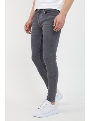 Modamesto Erkek Füme Skinny Fit Jean Pantolon