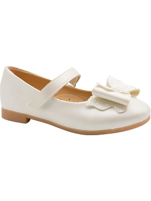 Kids A More Princesa Kurdele Detaylı Kız Çocuk Babet Ayakkabı Sedef Rengi10