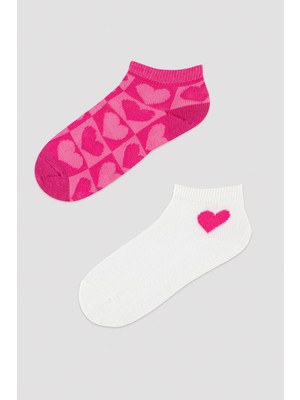 Penti Kız Çocuk Warm-hearted 2li Patik Çorap