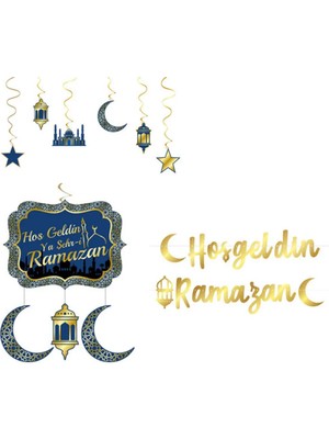 Hayaller Dükkanı Ramazan Süsleri Set Ramazan Bayramı Süsleme Seti 3 Parça