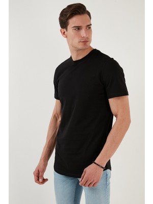 Buratti % 100 Pamuk Regular Fit Bisiklet Yaka T Shirt Erkek T Shirt 5902511