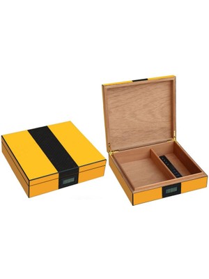 Falconetti Sarı Karbon Fiber Humidor Puro Kutusu RC60