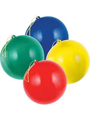 Nistabolje 60 Adet Lastikli Zıpzıp Balon Ipli Punch Panç Büyük Balon