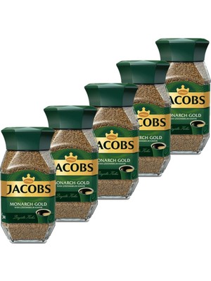 Jacobs Monarch Gold Cam Kavanoz Granül Kahve 100 gr X 5 Adet