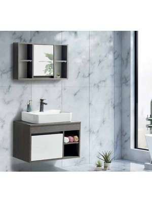Hepsi Home Saydam Pandora MDF Banyo Dolabı 80 cm