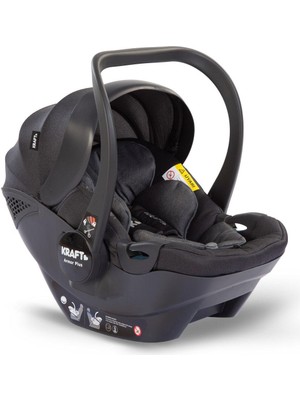 Kraft Armor Plus 0-13 kg Siyah Oto Koltuğu Taşıma Koltuğu Fonksiyonu ile Ergonomik Tasarım