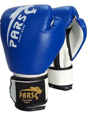 Pars Force Mavi Boks & Kick Boks Eldiveni Suni Deri Malzemeden Antrenman İçin Özel Tasarım
