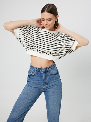 Loft Loose Crop Kadın Sweatshirt