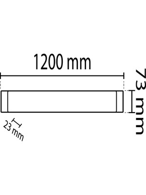 Noas 72W Yatay LED Bant Armatür 120CM 6500K Beyaz Işık YL98-7200