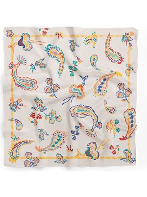 Etnik Desenli Ekru Bandana bndp-005