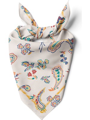 Etnik Desenli Ekru Bandana bndp-005