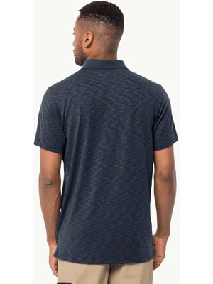 Jack Wolfskin Travel Polo M Erkek Lacivert T-Shirt 1804543-1010