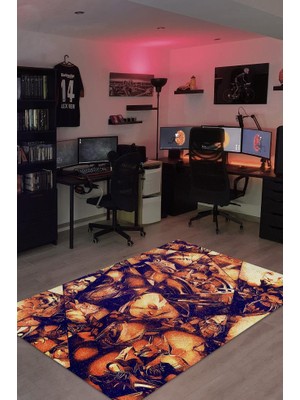 Homshtag Allstars Dokuma Tabanlı Yıkanabilir Gamer Halısı