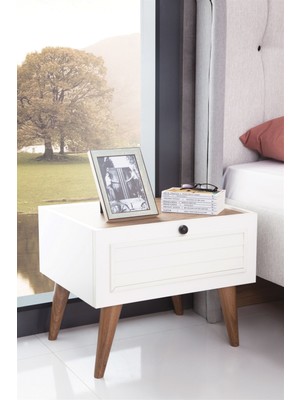 Dekorbizden Verona Yatak Odası Komodin Beyaz