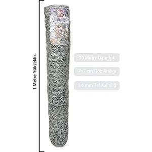 Hataş Teknik Hırdavat Bahçe Çit Teli 100 cm Yükseklik 20 Metre Uzunluk 1,6 mm Kalınlık