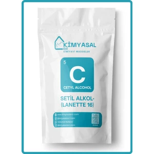 Kimyasal Evi Setil Alkol-Cetyl Alcohol (Lanette 16) Hammadde 100G