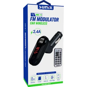 Mdl-11 Araç Çakmaklık Fm Bluetooth Transmitter Modülatörü Kumandalı 2.1A Hızlı Şarj