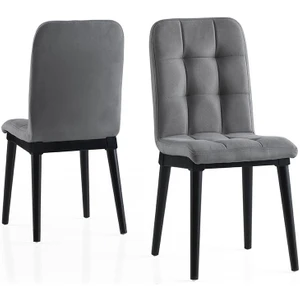 Modern Ahşap Mutfak Sandalyesi Duru 2 Li Set