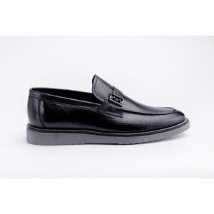 LEOPAR BY BRONZEFACE Siyah Deri Erkek Loafer Ayakkabı10