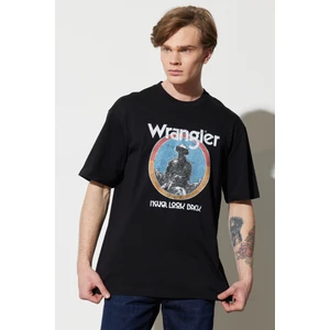 Wrangler Erkek Siyah Bisiklet Yaka Tişört
