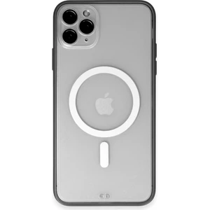 Apple iPhone 11 Pro Max Kılıf Lensli Magsafe Mat Kenar Renkli Kapak