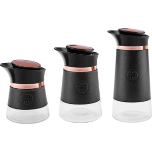 Latin Deri 3'lü Kavanoz/saklama Kabı Seti