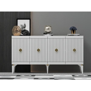 Cantek Dizayn 150 cm Midas Konsol Beyaz-Altın