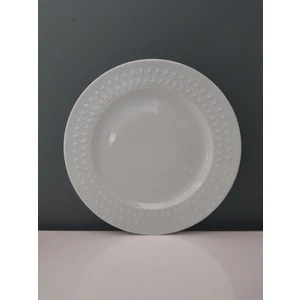 Kütahya Porselen İnci 6 Adet 25  cm Servis Tabağı Dekorsuz