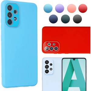 Fitcase Samsung Galaxy A33 5g Glass Kamera Korumalı Lansman Silikon Kapak