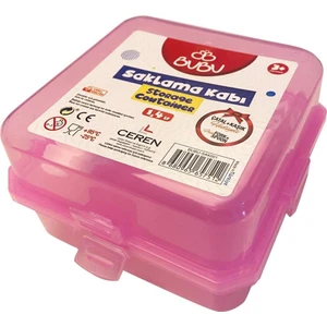 1,4 Lt Şeffaf Pembe Beslenme Kabı