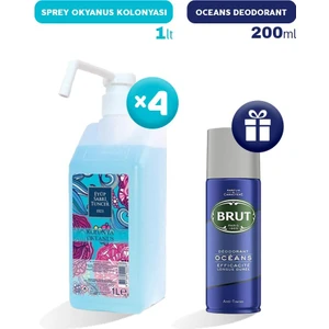Eyüp Sabri Tuncer Sprey Okyanus Kolonyası 1 Lt X 4, Erkek Deodorant Li