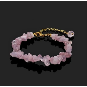 Store Atak Handmade Pembe Kuvars Kırık Doğal Taş Bileklik