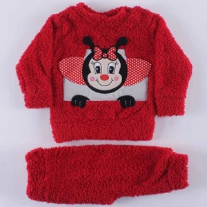 by BebekOdam Kız Bebek Kırmızı Uğur Böcekli Welsoft 2'li Peluş Takım