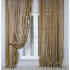 Murcia Dökümlü Tül Perde Pilesiz Altın