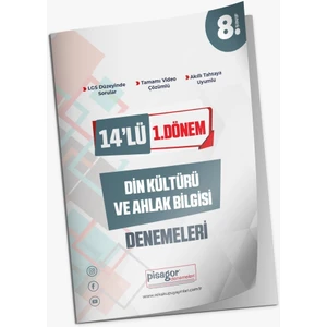 Pisagor Yayınları PISAGOR14'LÜ 1.dönem Din Kültürü ve Ahlak Bilgisi Denemeleri