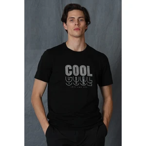 Maya Modern Grafik T-Shirt Siyah