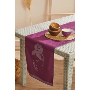 Ays Home Bohem Tarzı Soyut Desen Mürdüm Runner