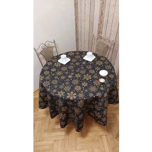 yılbaşı desenli Duck (Sıvı Itici ,leke Tutmaz) Kumaş,yuvarlak Yemek Masası Örtüsü